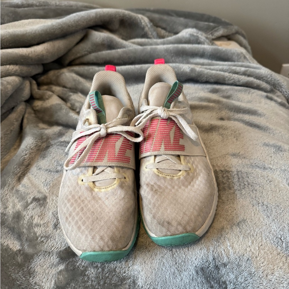 Nike Beige and Pink Sneakers